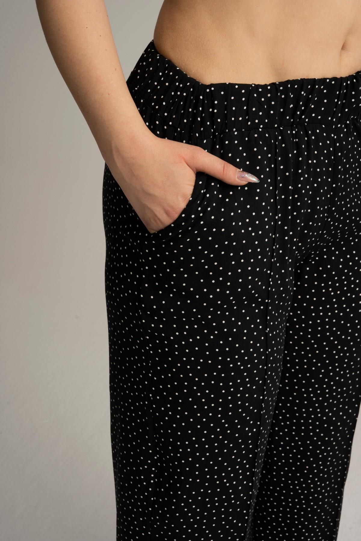 Kadın Büyük Beden Beli Lastikli Bol Paça Salaş Yazlık Pantolon