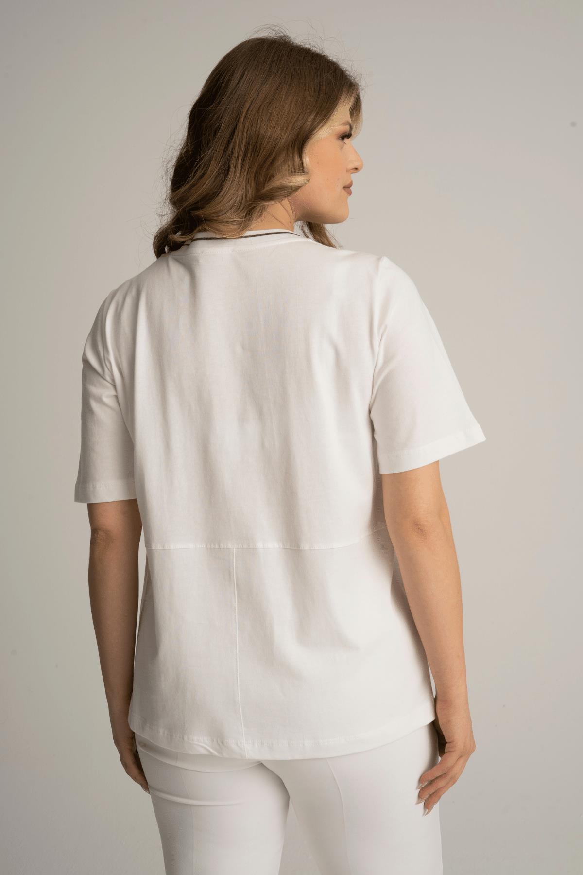 Kadın Oversize Pamuklu Beyaz Bluz